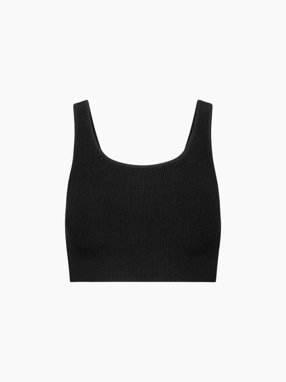 [NWT] Aritzia Babaton Sculpt Knit Squareneck Cropped Tank (Black, XS)